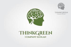 Think Green vector logo template. Simple work and adjusted to suit your business.