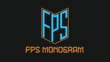 escudo fps monograma lettermark logo plantilla de diseño vector