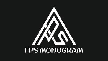 plantilla de diseño de logotipo de marca de letra monograma triangular fps vector