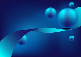 Abstract blurred gradient mesh and blue ball background. vector