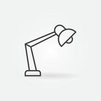 Table Lamp outline vector concept icon or sign