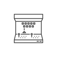 Arcade Machine vector concept icon in outline style