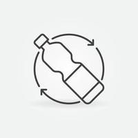 Bottle Recycling vector concept icon in thin line style