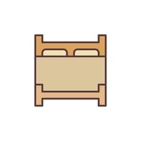 Super King Bed vector concept simple colored icon