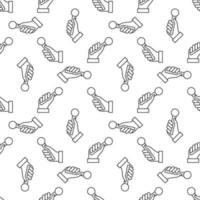 Hand holding Mic vector line Seamless Pattern or background