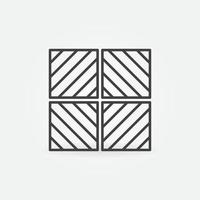Tiles with Diagonal Texture vector concept line icon