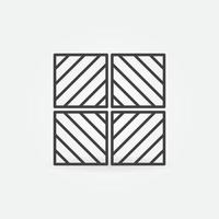 Tiles with Diagonal Texture vector concept line icon