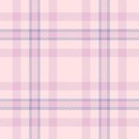 Plaid seamless pattern in pink. Check fabric texture. Vector textile print.