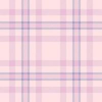 Plaid seamless pattern in pink. Check fabric texture. Vector textile print.