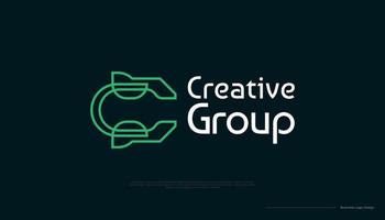 Abstract Letter C Logo Design with Connected Lines. Great for Business, Technology and Communication Brand Logo vector