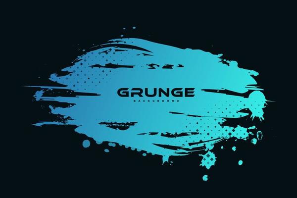 Abstract Blue Grunge Background with Halftone Style. Brush Stroke Illustration for Banner, Poster, or Sports. Scratch and Texture Elements For Design