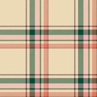 Plaid seamless pattern. Check fabric texture. Vector textile print.