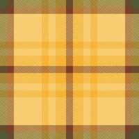 Plaid check pattern in orange and red colors. Seamless fabric texture. Tartan textile print. vector