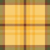 Plaid check pattern in orange and red colors. Seamless fabric texture. Tartan textile print. vector