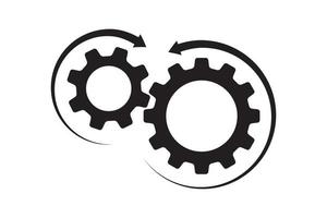 Setting icon vector with work cog gear element. Cogweel mechanism symbol.