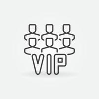 VIP people outline vector icon or symbol