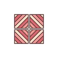 Tiles with Diagonal Design vector concept red icon