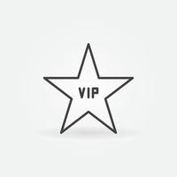 icono de concepto de vector de estrella vip en estilo de línea delgada