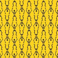 Skeletons seamless pattern vector