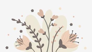 Cute Abstract Floral Background Vector Illustration