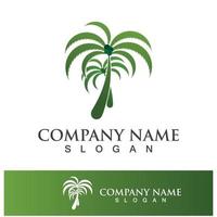 Palm tree summer logo template vector