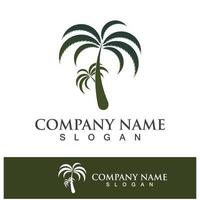 Palm tree summer logo template vector