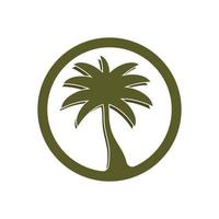 Palm tree summer logo template vector