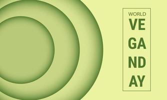 plantilla de diseño de banner del día mundial vegano. ilustración vectorial para tarjetas de felicitación, carteles, invitaciones, folletos. eps10 vector