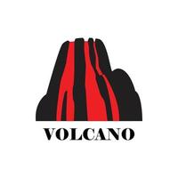 diseño de vector de icono de logotipo de volcán