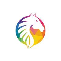 diseño de logotipo de caballo. diseño de plantilla gráfica con estilo para la carrera agrícola de la empresa. vector