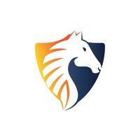 Horse logo design. Stylish graphic template design for company farm race. vector
