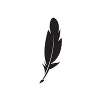logotipo de diseño de ilustración de vector de icono de pluma