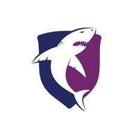 Shark vector logo design. Creative shark icon vector design template.