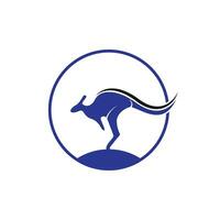 diseño del logotipo del vector canguro. concepto creativo de diseño del logotipo de la naturaleza canguro.
