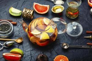 Fruit tea with citrus. photo