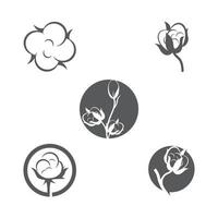 Cotton flower vector icon template