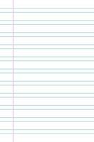 Notebook paper background. Lined note document vector
