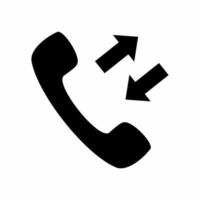 incoming and outgoing call icon vector