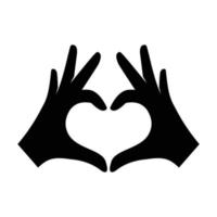 Hands making or formatting love vector