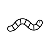 worm outline icon vector