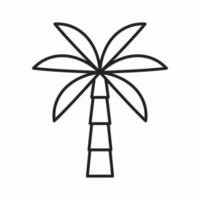 palm outline icon vector