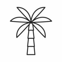 palm outline icon vector