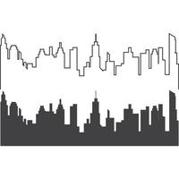 city skyline background vector