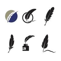 feather icon Vector Illustration design Logo