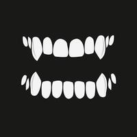 Ilustración de vector de dientes de vampiro para diseño gráfico y elemento decorativo