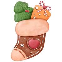 Christmas Series Cute Socks and Decoration vector