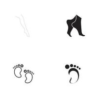 icono de vector de plantilla de logotipo de pie