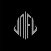 NF initial monogram real estate with building design vector