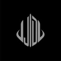 JD initial monogram real estate with building design vector