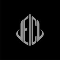 EC initial monogram real estate with building design vector